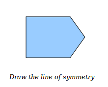 Geometry Worksheets for Drawing the Line of Symmetry